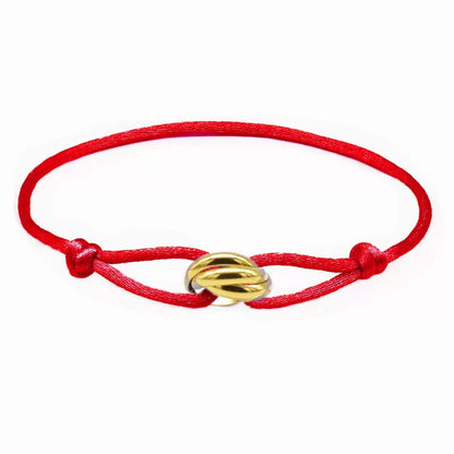 Stainless Steel Three-Color Classic Eternal Ring Bracelet  Simple High-Grade Classic Style