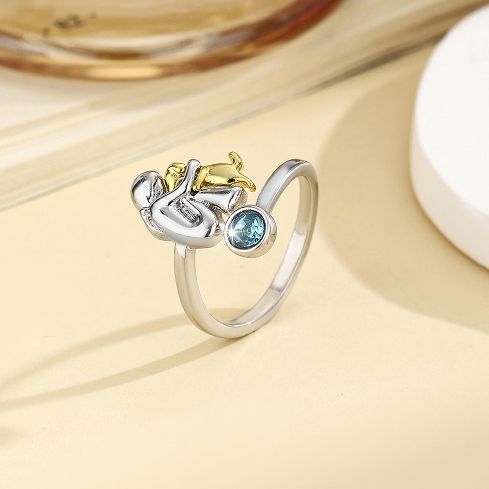 Blue Diamond Golden Ring