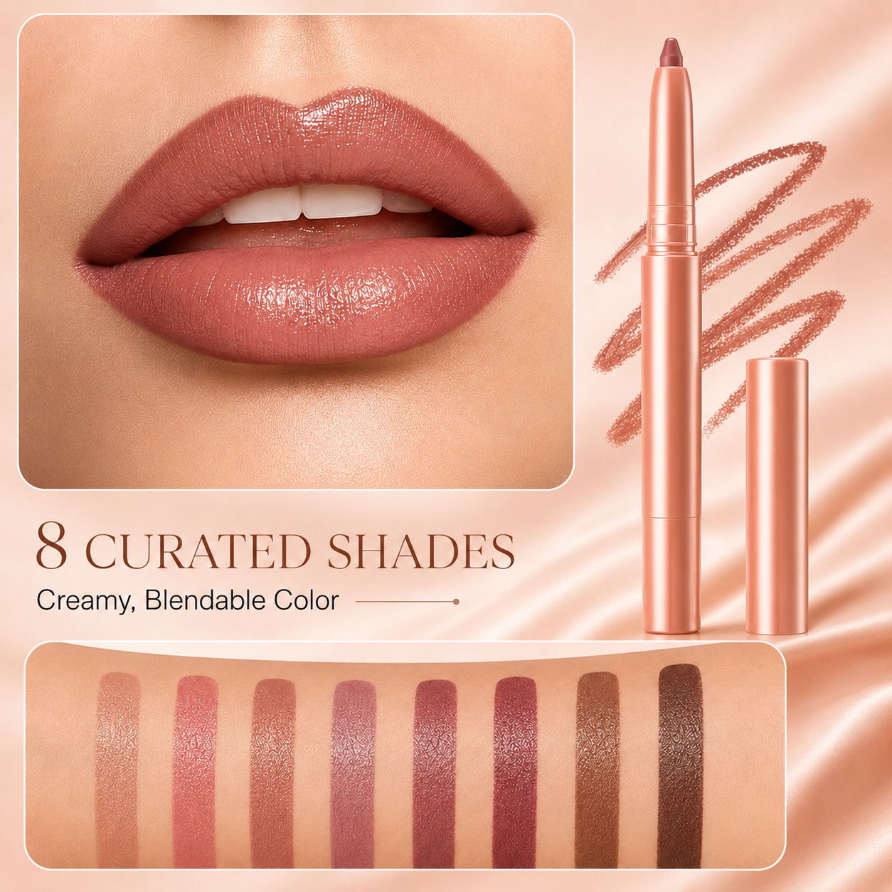 Last Day Buy 1 Get 1 Free Easy Glide Lip Liner — Creamy, Blendable Color with Smooth Application, Summervibes