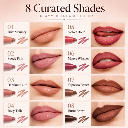 Last Day Buy 1 Get 1 Free Easy Glide Lip Liner — Creamy, Blendable Color with Smooth Application, Summervibes