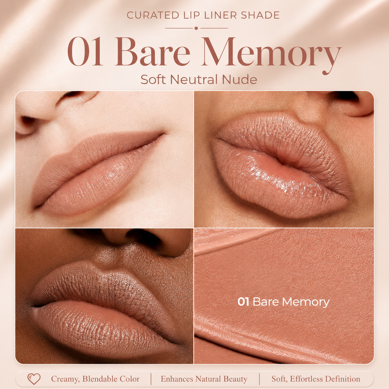 Last Day Buy 1 Get 1 Free Easy Glide Lip Liner — Creamy, Blendable Color with Smooth Application, Summervibes
